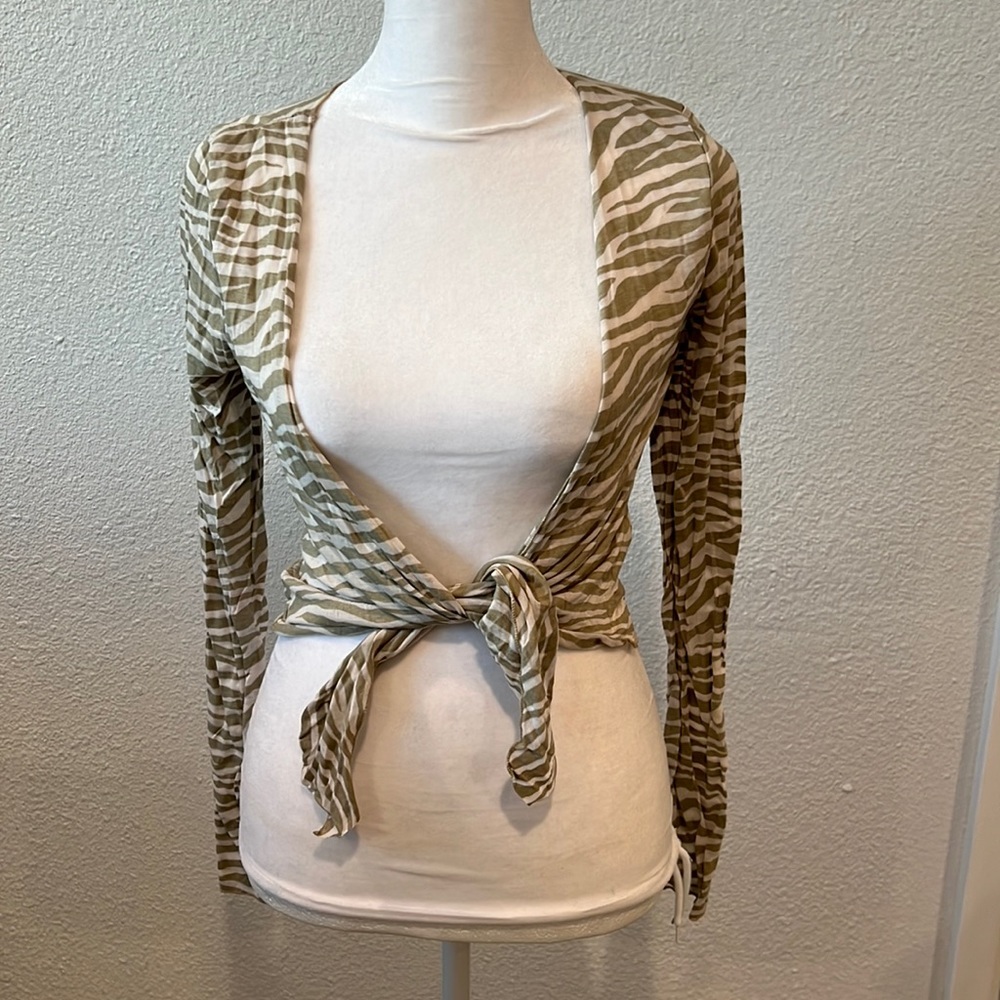 NWOT Surrealist zebra print cardigan
